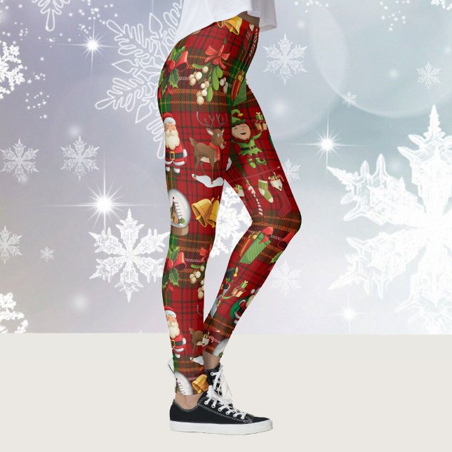 Leggings Navidades Holiday Spirit Red & Green Plaid (Subido por el creador)