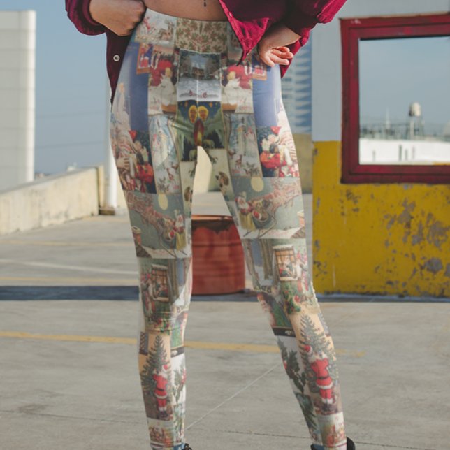 Leggings Navidades Holiday Vintage Santa Postcard (Subido por el creador)