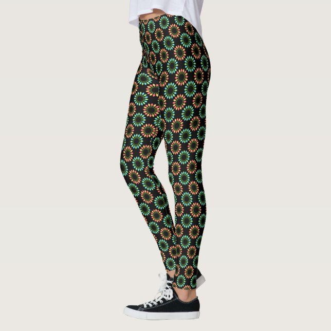 Leggings Navidades iluminan el patrón de los círculos color (Izquierda)