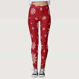 Leggings Navidades Invierno Copos de nieve Gradiente Pierna