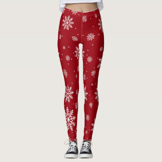 Leggings Navidades Invierno Copos de nieve Gradiente Pierna