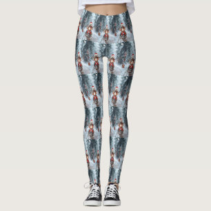 Leggings Navidades malteses de ciclismo de perros