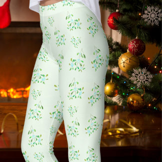 Leggings Navidades Mistletoe en Honeydew