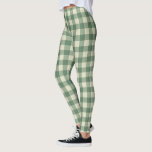 Leggings Navidades modernos de Gingham verde Rústico<br><div class="desc">Leggings de Navidades rústicos con un patrón de gingham vintage.</div>