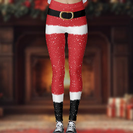 Leggings Navidades modernos de Santa Mrs Claus Costume Cute