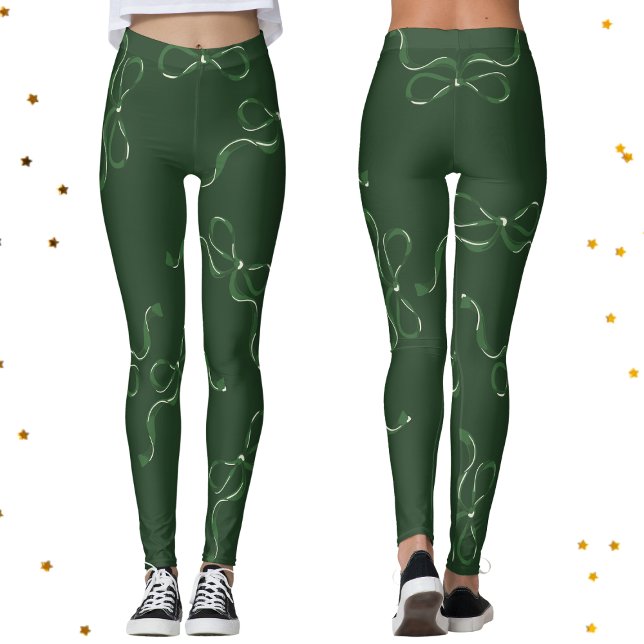 Leggings Navidades modernos se inclina | Verde clásico (Subido por el creador)