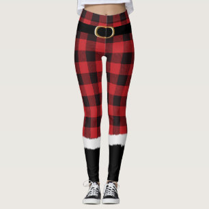 Leggings Navidades modernos y divertidos de Santa Costume