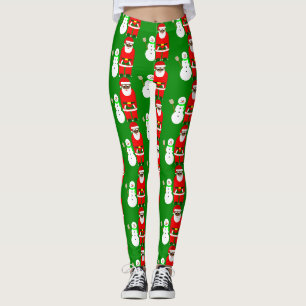 Leggings navidades negro africano santa claus snowman lindo
