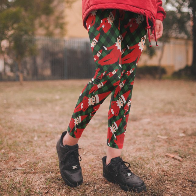 Leggings Navidades Pajama Pajama del Black Check Elf de col (Subido por el creador)