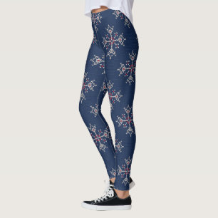 Leggings Navidades Patrón de punción Armada de suéter feo