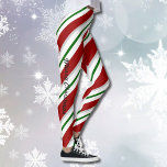 Leggings Navidades Peppermint Candy Stripe Pants<br><div class="desc">Un Navidad dura raya de caramelo en rojo y verde. En My Design Studio a menudo diseño leggings usando plantillas de palabras. Espero que disfrutes tu compra. Aprecio tu negocio. Jan</div>