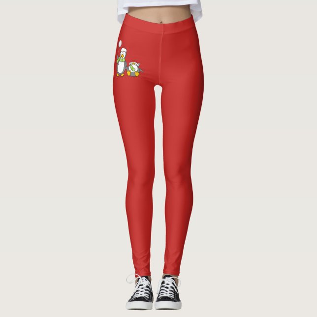 Leggings Navidades Pingüinos Snowballing (Anverso)