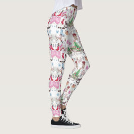 Leggings Navidades pintados a mano cuento de hadas