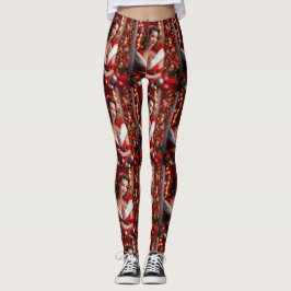 Leggings Navidades Pinup Santa Claus Lady Pattern