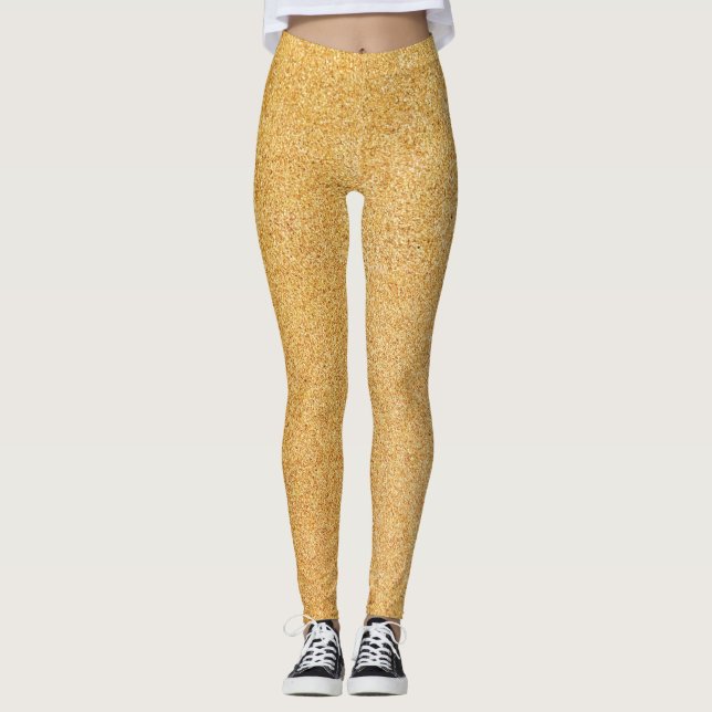 Leggings Navidades Purpurinas de oro (Anverso)