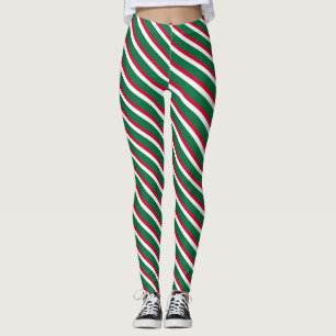 Leggings Navidades rayas rojas y verdes
