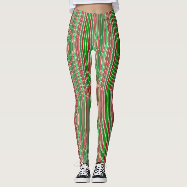 Leggings Navidades rayas verticales (Anverso)