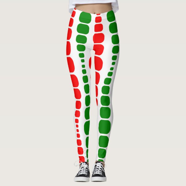 Leggings Navidades Rectángulos modernos (Anverso)