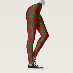 Leggings Navidades rojas verdes Tartán Mujeres