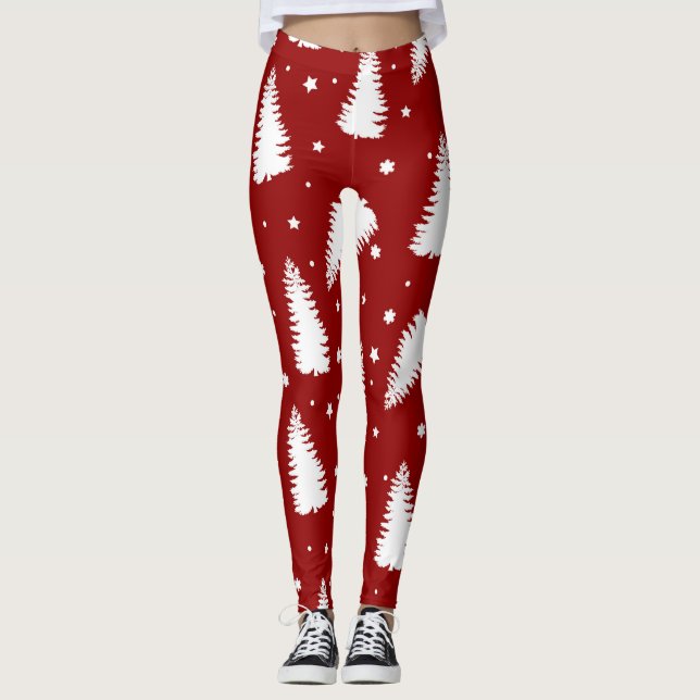 Leggings Navidades rojos divertidos (Anverso)