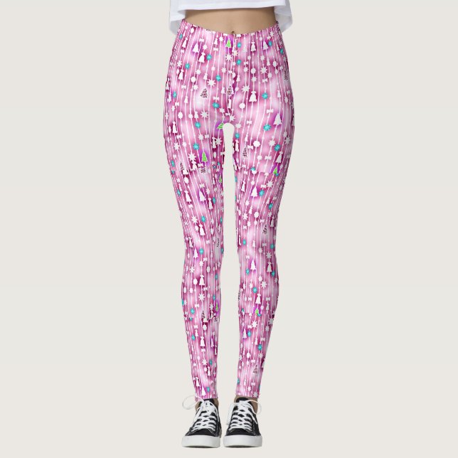 Leggings Navidades rosados (Anverso)
