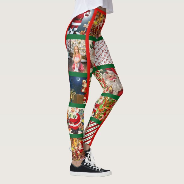 Leggings Navidades Santa 10 Plantilla de fotografía Mujeres (Derecha)