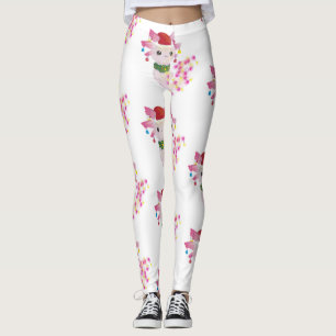 Leggings navidades santa axolotl