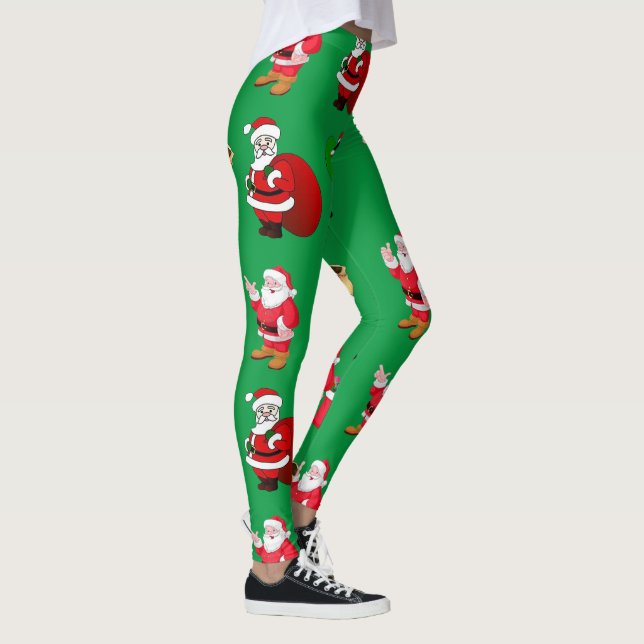 Leggings navidades santa presenta regalos chicas mujeres (Derecha)