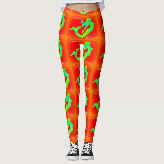 Leggings navidades sirenas rojos/verdes (Anverso)
