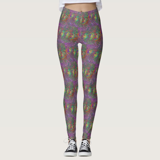 Leggings Navidades Tinsel Peacock Feathers (Anverso)