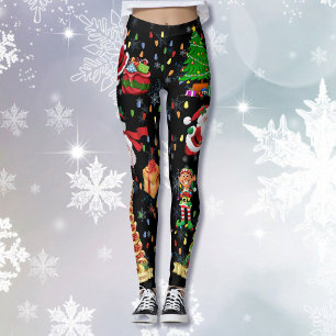 Leggings Navidades Todo Suéter Suéter Fiesta Piernas 2