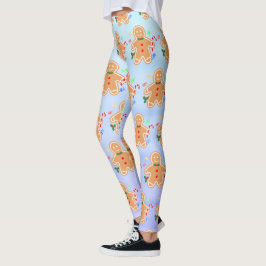 Leggings Navidades tratan a un hombre de pan de jengibre