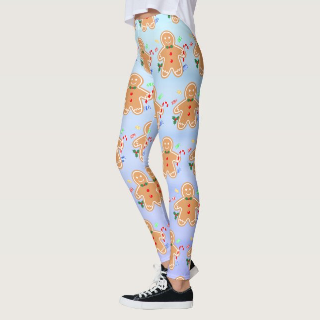 Leggings Navidades tratan a un hombre de pan de jengibre (Izquierda)