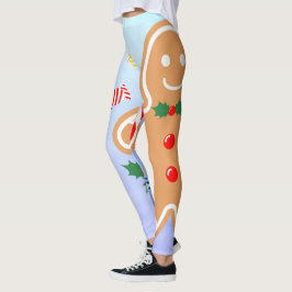 Leggings Navidades tratan a un hombre de pan de jengibre