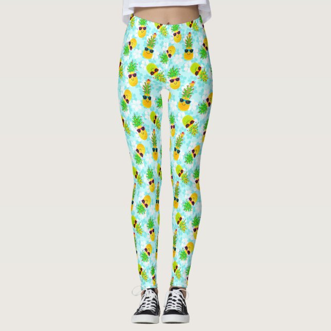 Leggings Navidades tropicales divertidos (Anverso)