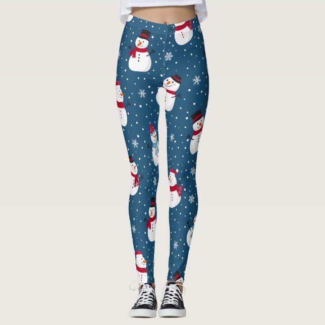 LEGGINGS NAVIDADES WINTER SNOWMAN PERSONALIZABLE MONOGRAM (Anverso)