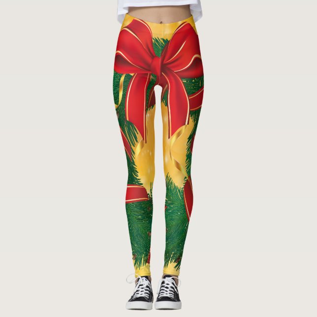 Leggings Navidades Wreath Fun Novedad (Anverso)