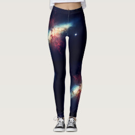 Leggings Nebulosa azul medianoche gimnasio con uso activo