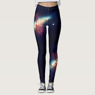 Leggings Nebulosa azul medianoche gimnasio con uso activo