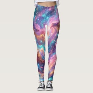 Leggings Nebulosa de galaxia espiral vibrante