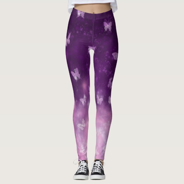 Leggings Nebulosa de la mariposa (Anverso)