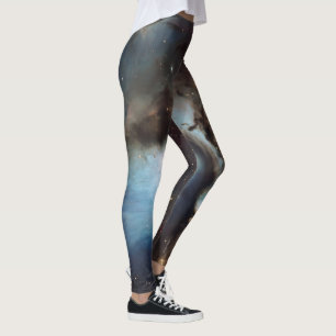 Leggings Nebulosa Orión Astronomía azul marrón beige cielo 