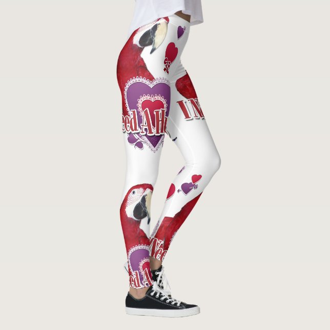 Leggings Necesito Un Loro Enorme Con Piernas Del Corazón (Derecha)