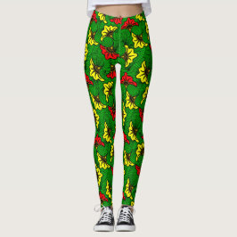 Leggings Negrita de impresión africana con estampado floral