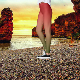 Leggings Negrita Red Chili Pepper Spice Ombre Tie Dye