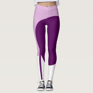 Leggings Negrita Resumen Arte Círculo Púrpura Blanco Rosa