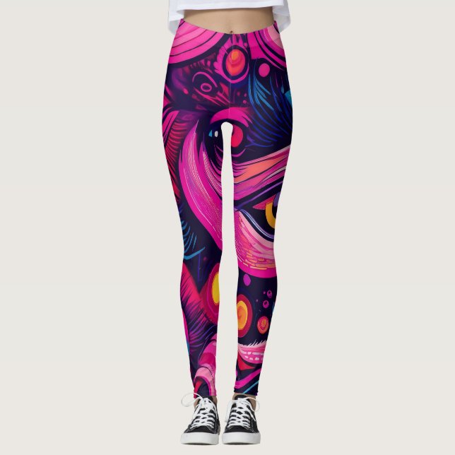Leggings Negrita, Urbana, Chic Abstracto Grafiti  (Anverso)