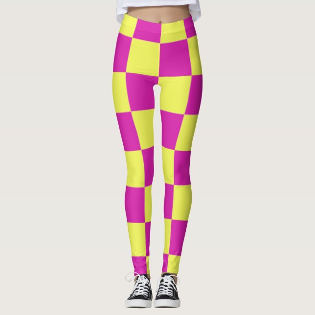 Leggings Negrita y sin tiempo: patrón de tablero de cheques (Anverso)