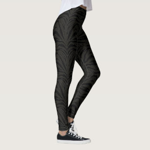 Leggings Negro adaptable en rayas negras de la cebra