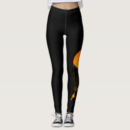 Leggings Negro aerotransportado/naranja de "Parachutiste"